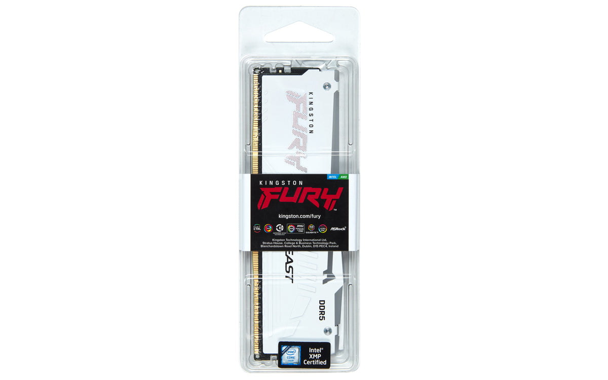 Kingston Technology FURY Beast RGB RAM-minnen 32 GB 1 x 32 GB DDR5 6000 MT/s 288-pin DIMM ECC