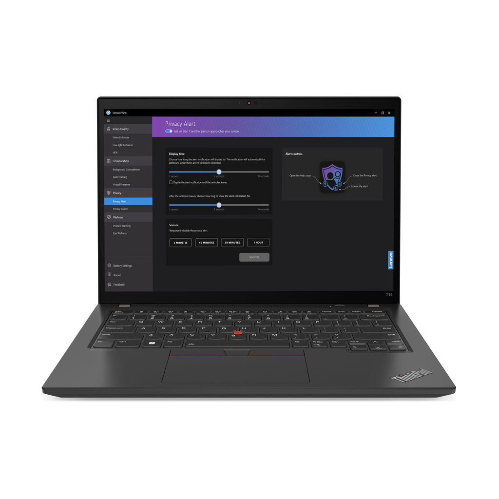 Lenovo ThinkPad T14 Gen 4 (Intel) Intel® Core™ i5 i5-1345U Bärbar dator 35,6 cm (14") 2.2K 16 GB DDR4-SDRAM 512 GB SSD Wi-Fi 6E (802.11ax) Windows 11 Pro Nordic Svart