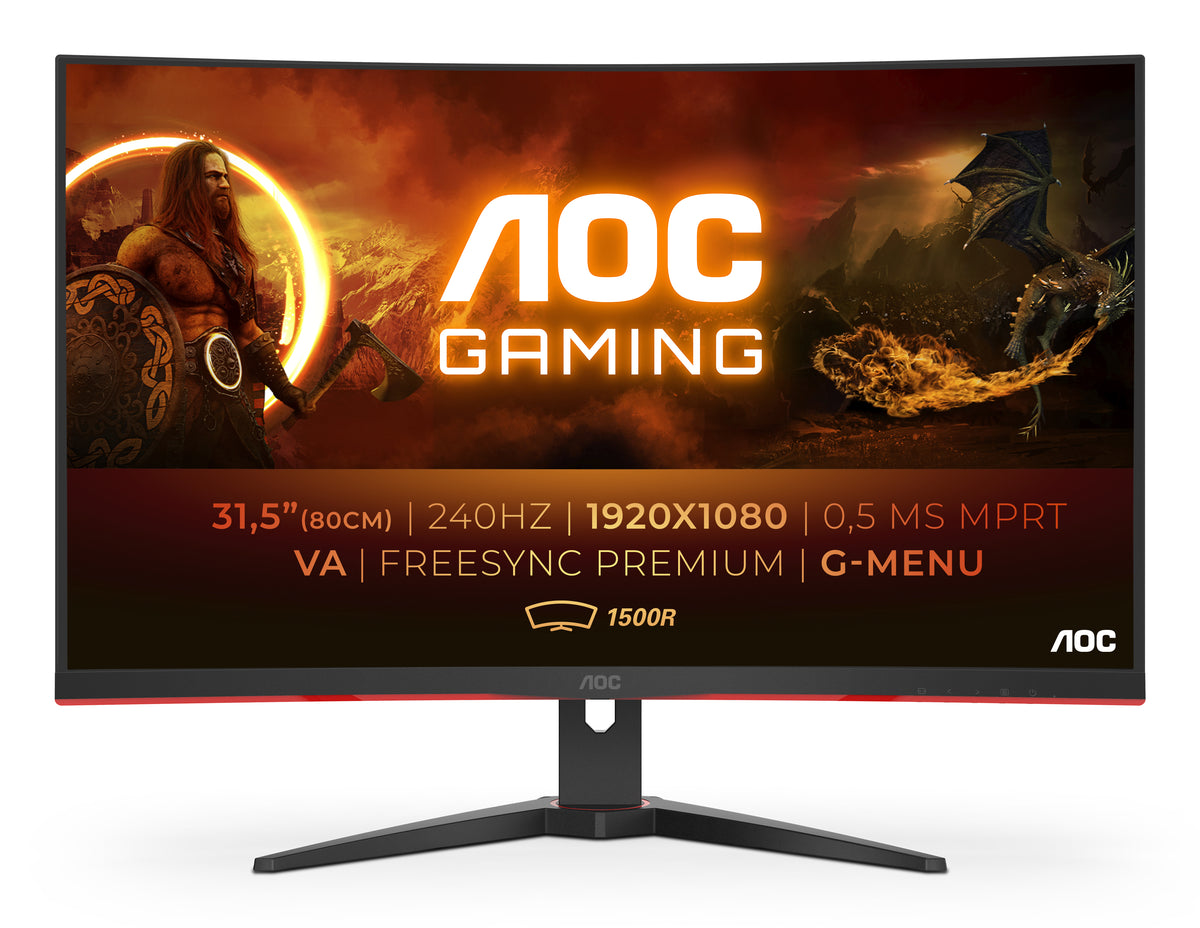 AOC G2 C32G2ZE/BK Flat PC Monitors 80 cm (31.5") 1920 x 1080 Pixels Full HD LED Black, Red