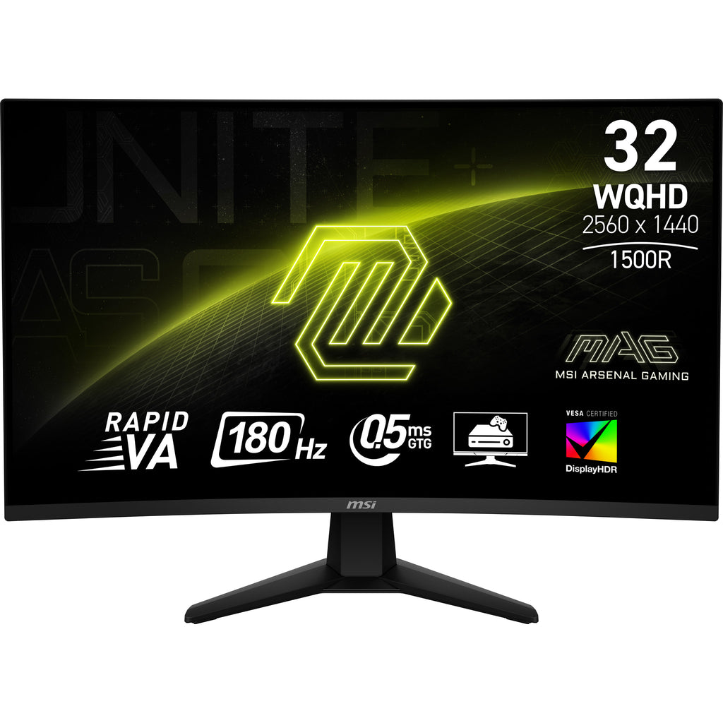 MSI MAG 32CQ6F Flat PC Monitors 80 cm (31.5") 2560 x 1440 Pixels Wide Quad HD Black
