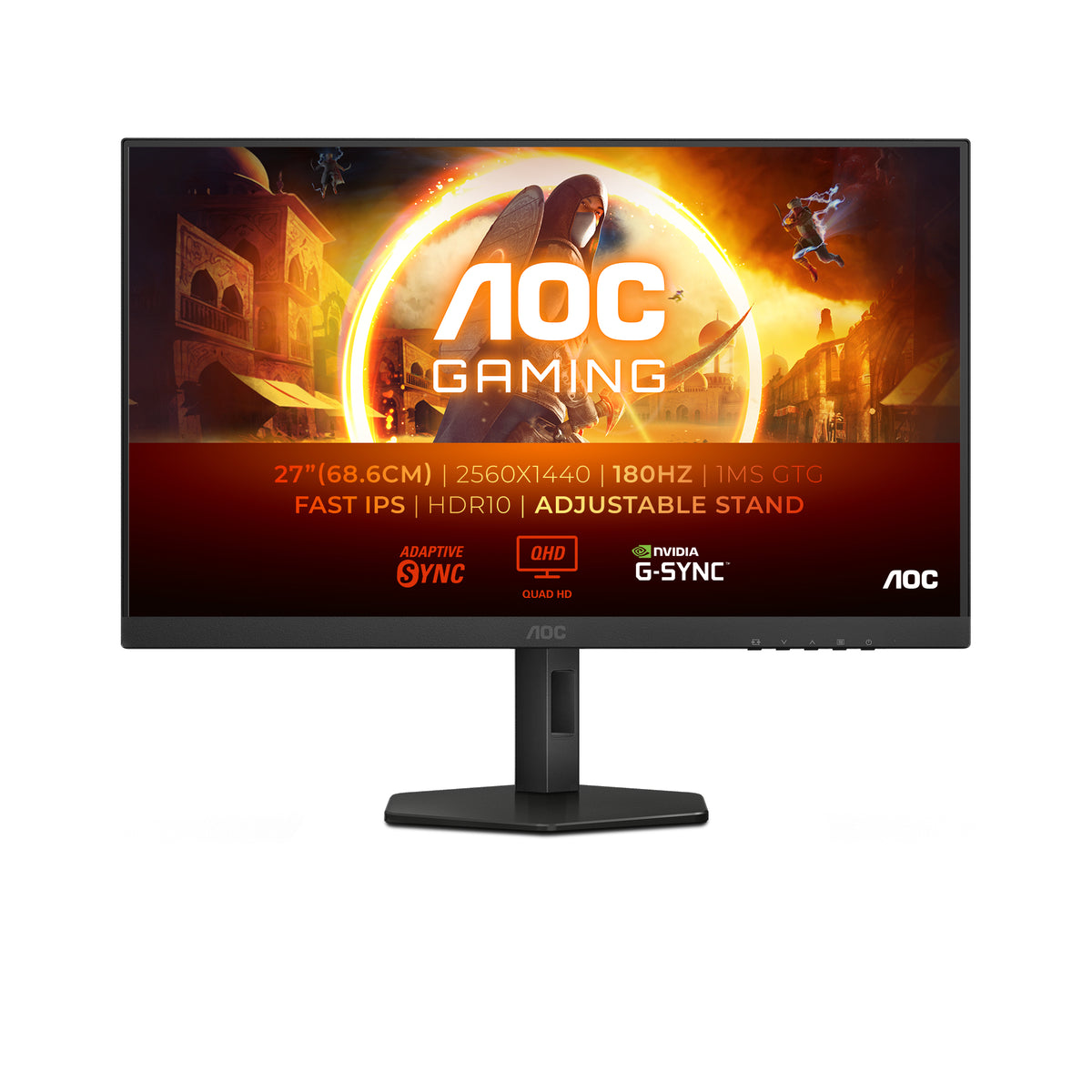 AOC G4 Q27G4XF flache PC-Monitore 68,6 cm (27") 2560 x 1440 Pixel Quad HD LED Schwarz, Grau
