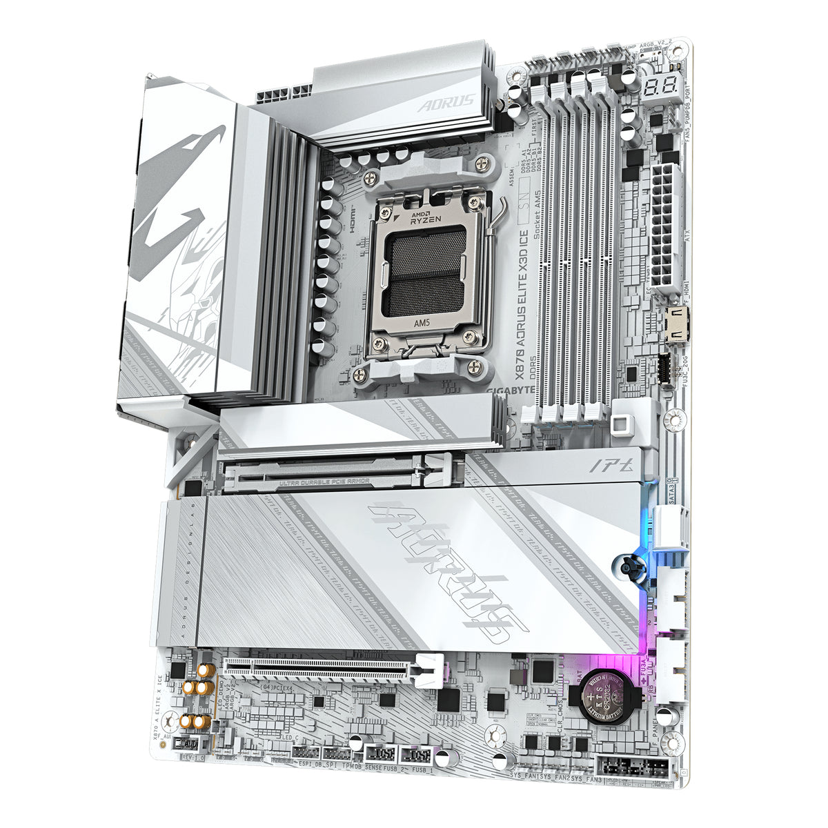 GIGABYTE X870 AORUS ELITE X3D ICE AMD X870 AM5-sockel ATX