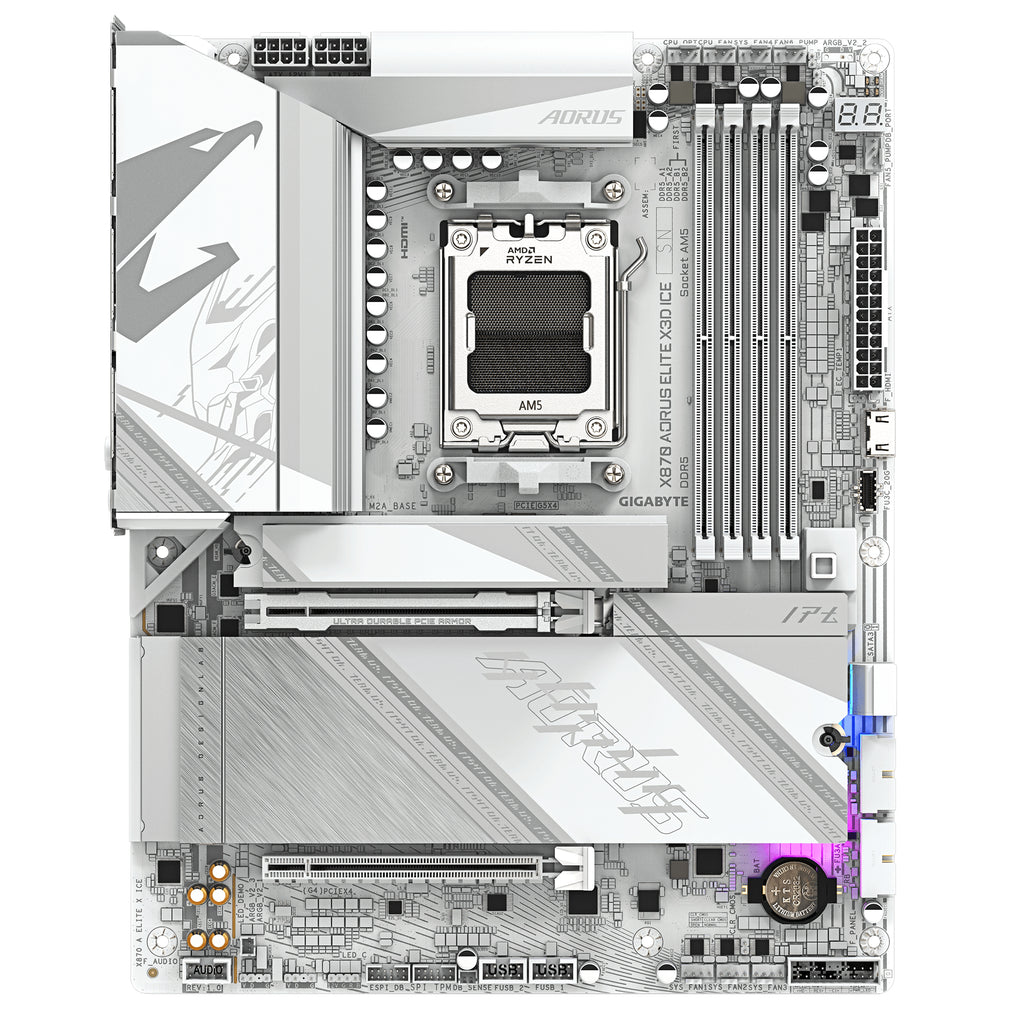 GIGABYTE X870 AORUS ELITE X3D ICE AMD X870 AM5-sockel ATX