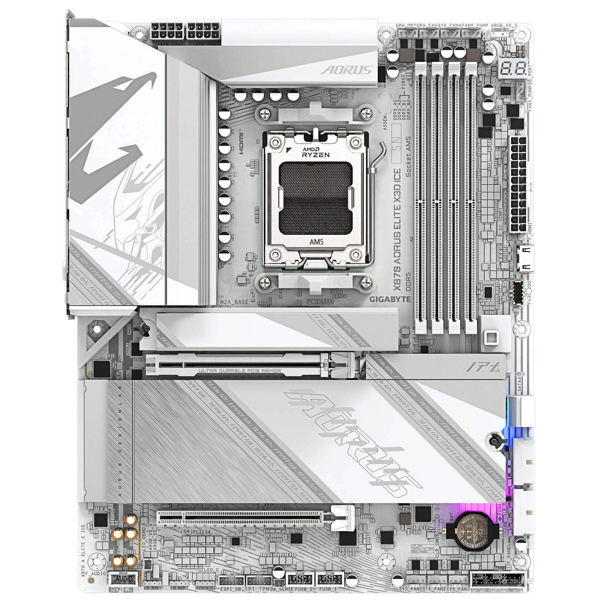 GIGABYTE X870 AORUS ELITE X3D ICE AMD X870 AM5-sockel ATX