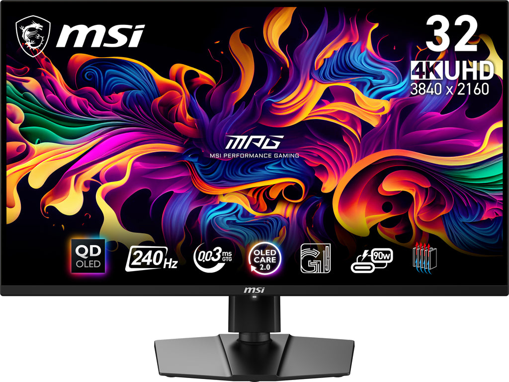 Écrans plats PC MSI MPG 321URX QD-OLED 80 cm (31.5") 3840 x 2160 pixels 4K Ultra HD Noir