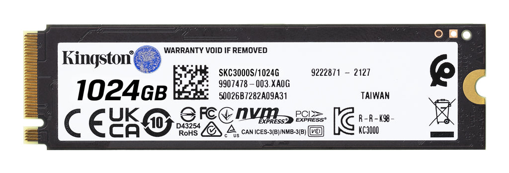 Kingston Technology KC3000 1 TB M.2 PCI Express 4.0 NVMe 3D TLC