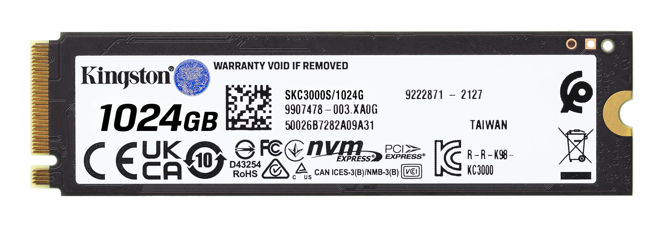 Kingston Technology KC3000 1 TB M.2 PCI Express 4.0 NVMe 3D TLC