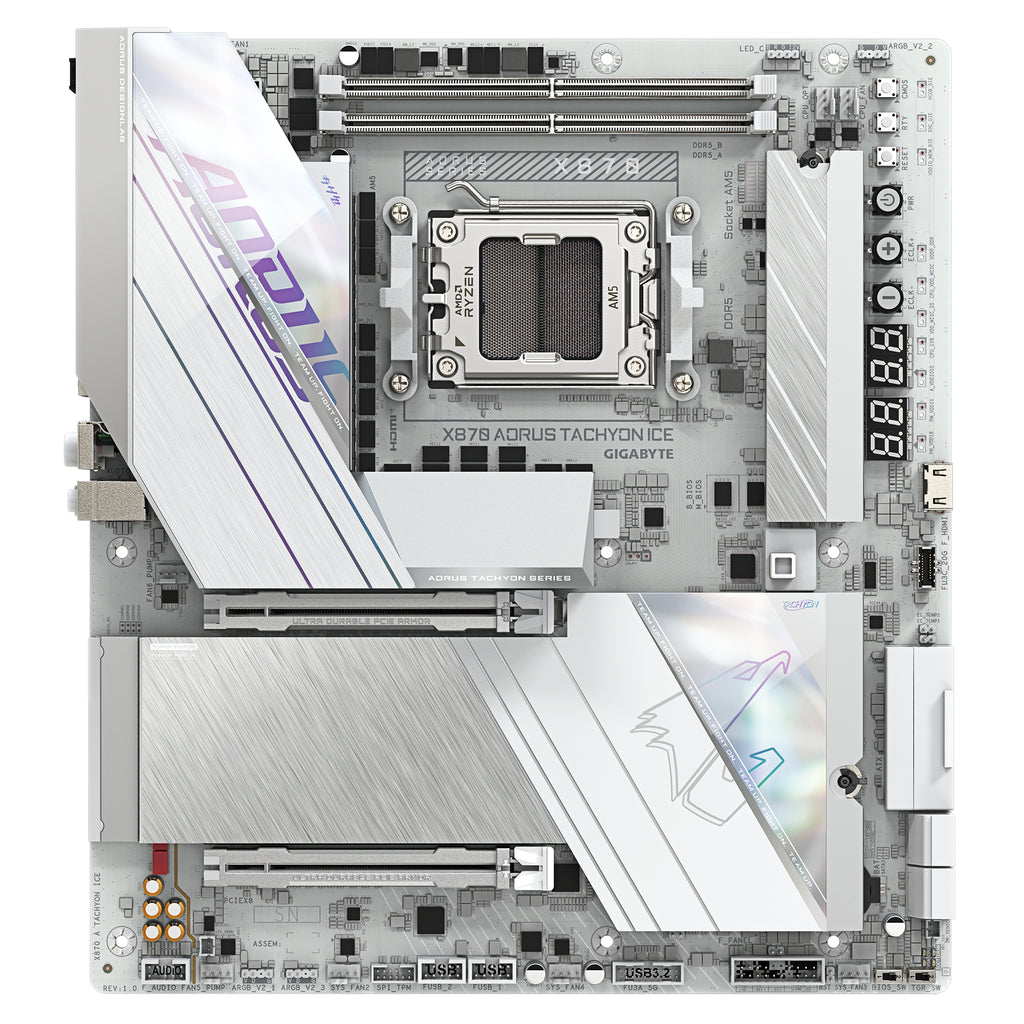 GIGABYTE X870 AORUS TACHYON ICE AMD X870 AM5-sockel Utökad ATX
