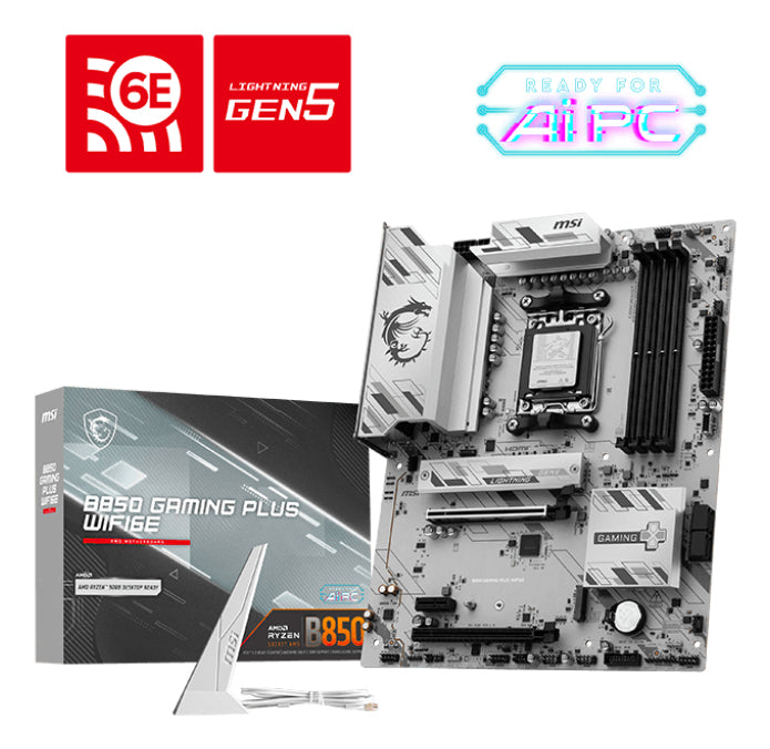 MSI B850 GAMING PLUS WIFI6E moderkort AMD B850 AM5-sockel ATX