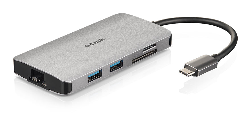 D-Link DUB-M810 dockningsstationer för bärbara datorer Kabel USB 3.2 Gen 1 (3.1 Gen 1) Type-C Aluminium