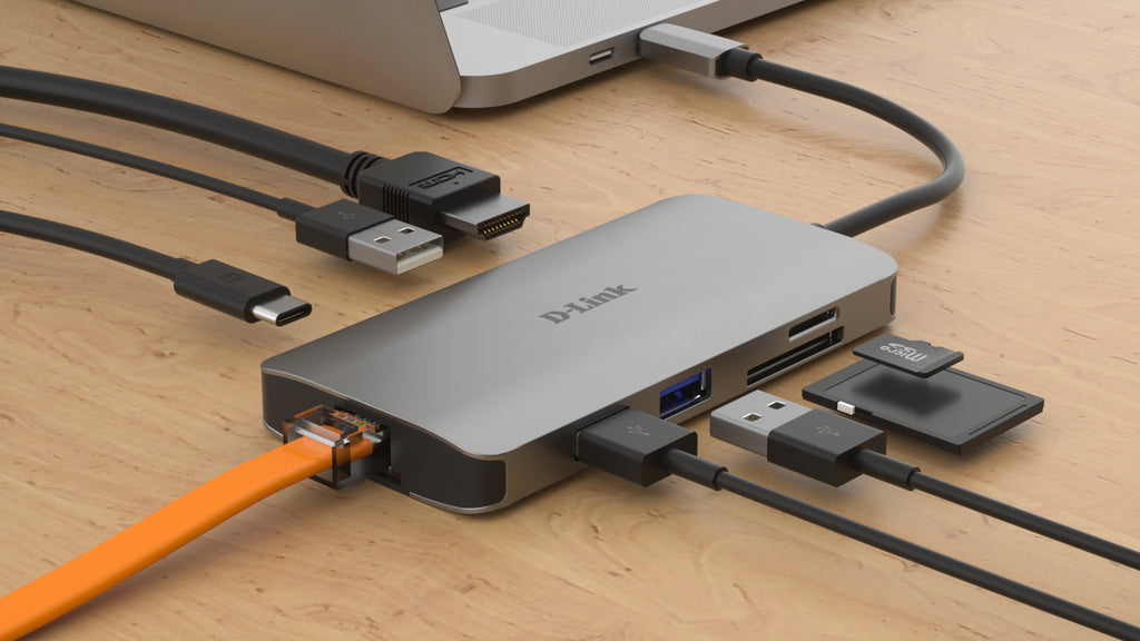 D-Link DUB-M810 dockningsstationer för bärbara datorer Kabel USB 3.2 Gen 1 (3.1 Gen 1) Type-C Aluminium
