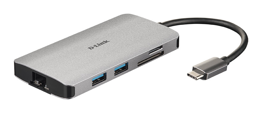 D-Link DUB-M810 dockningsstationer för bärbara datorer Kabel USB 3.2 Gen 1 (3.1 Gen 1) Type-C Aluminium