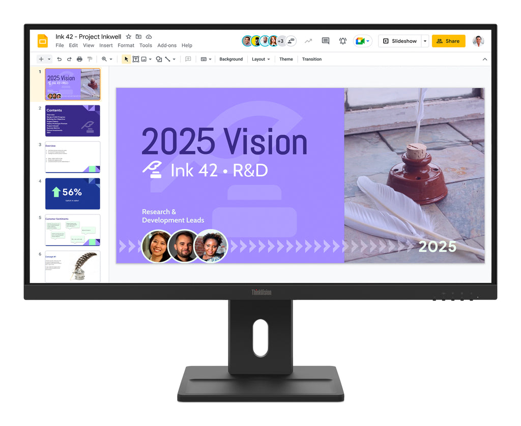 Lenovo ThinkVision E27Q-40 platta pc-skärmar 68,6 cm (27") 2560 x 1440 pixlar Quad HD LCD Svart