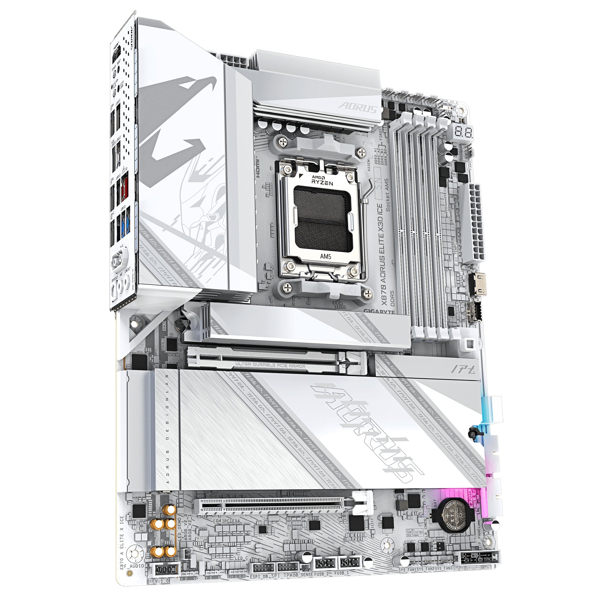 GIGABYTE X870 AORUS ELITE X3D ICE AMD X870 AM5-sockel ATX