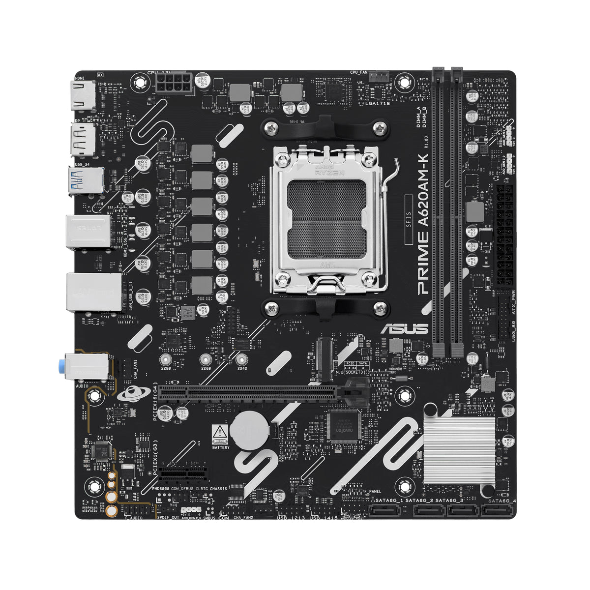 ASUS PRIME A620AM-K Micro ATX AM5 AMD