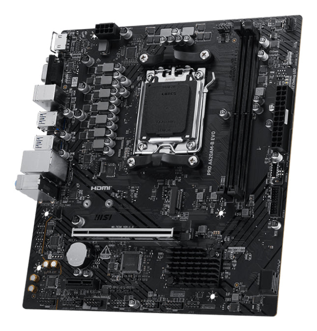 MSI PRO A620AM-B EVO Mainboard AMD A620A AM5-Sockel ATX