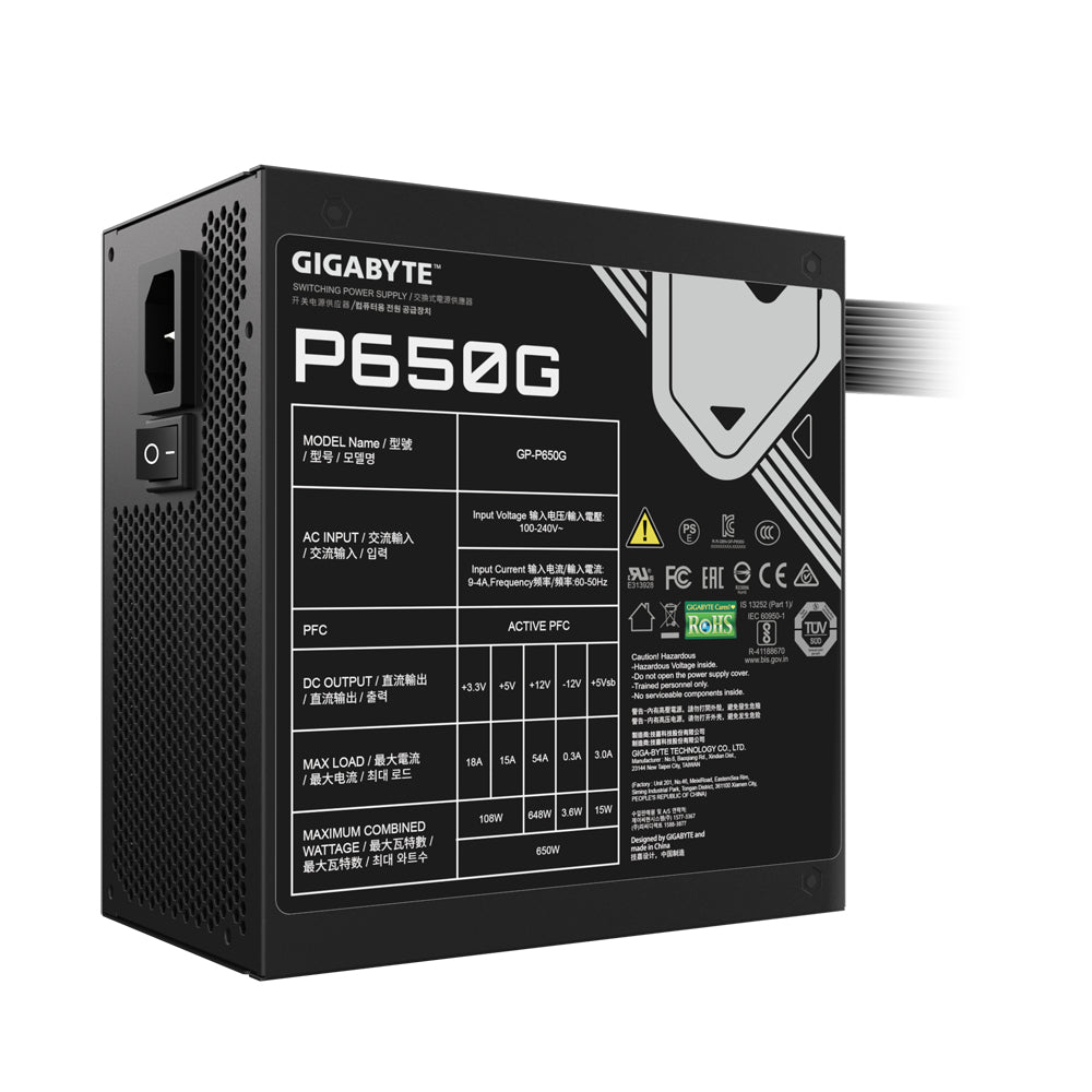 GIGABYTE GP-P650G 650W - Svart