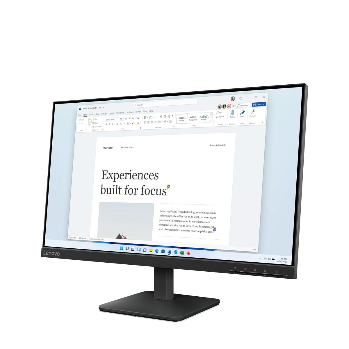 Lenovo L24-41 23.8 1920 x 1080 (Full HD) VGA (HD-15) HDMI 100Hz