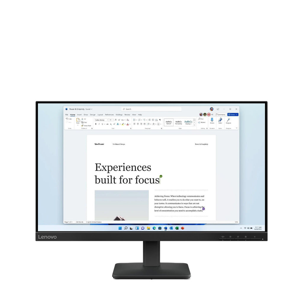 Lenovo L24-41 23.8 1920 x 1080 (Full HD) VGA (HD-15) HDMI 100Hz