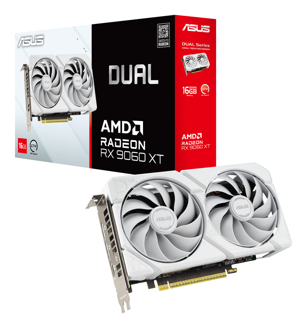 ASUS Dual Radeon RX 9060 XT White Edition 16GB
