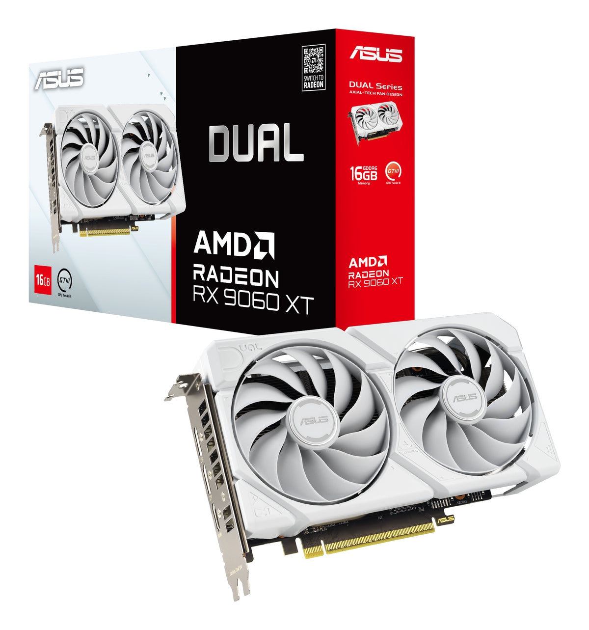 ASUS Dual Radeon RX 9060 XT White Edition 16GB