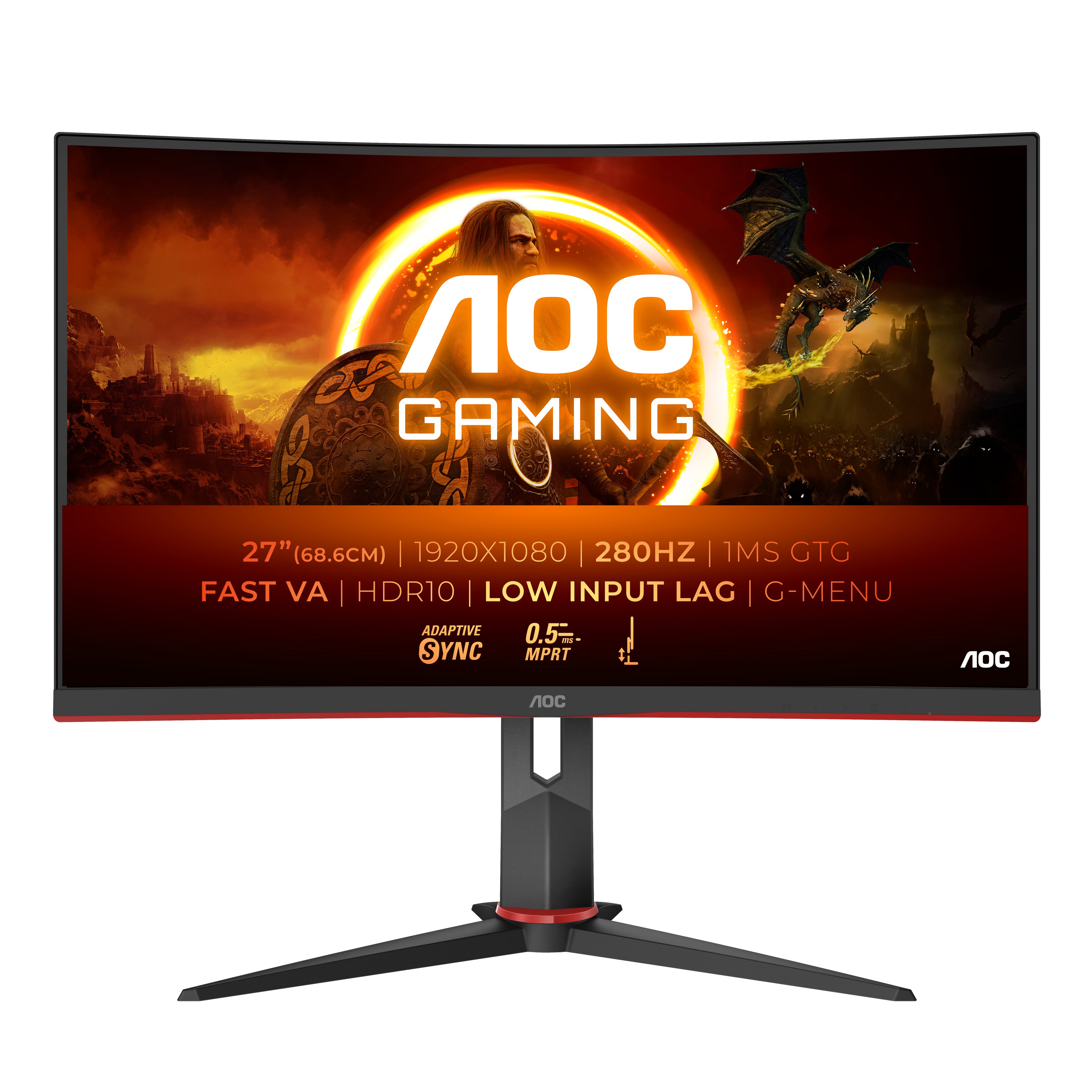 AOC G2 C27G2Z3/BK Flachbildschirm 68,6 cm (27") 1920 x 1080 Pixel Full HD LED Schwarz, Rot