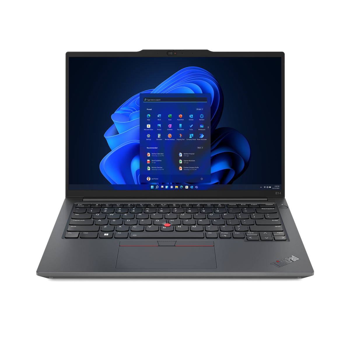 Lenovo ThinkPad E14 Gen 5 (AMD) AMD Ryzen™ 3 7330U Laptop 35,6 cm (14") WUXGA 8 GB DDR4-SDRAM 256 GB SSD Wi-Fi 6 (802.11ax) Windows 11 Pro Nordic Schwarz