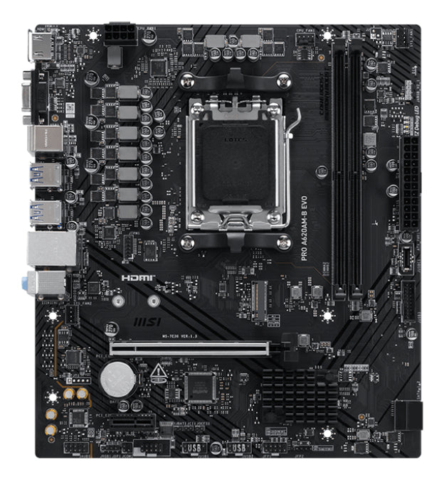 MSI PRO A620AM-B EVO Mainboard AMD A620A AM5-Sockel ATX