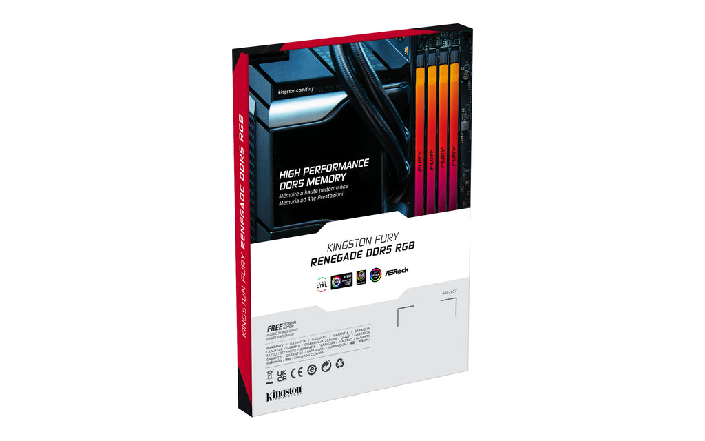 Kingston Technology FURY Renegade RGB RAM-minnen 32 GB 2 x 16 GB DDR5 6400 MT/s 288-pin DIMM