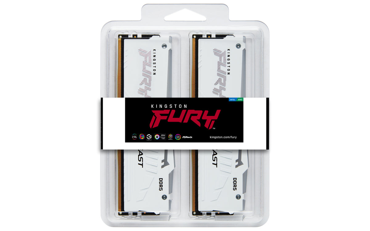 Kingston Technology FURY Beast RGB RAM 32 Go 2 x 16 Go DDR5 6000 MT/s 288-pin DIMM ECC