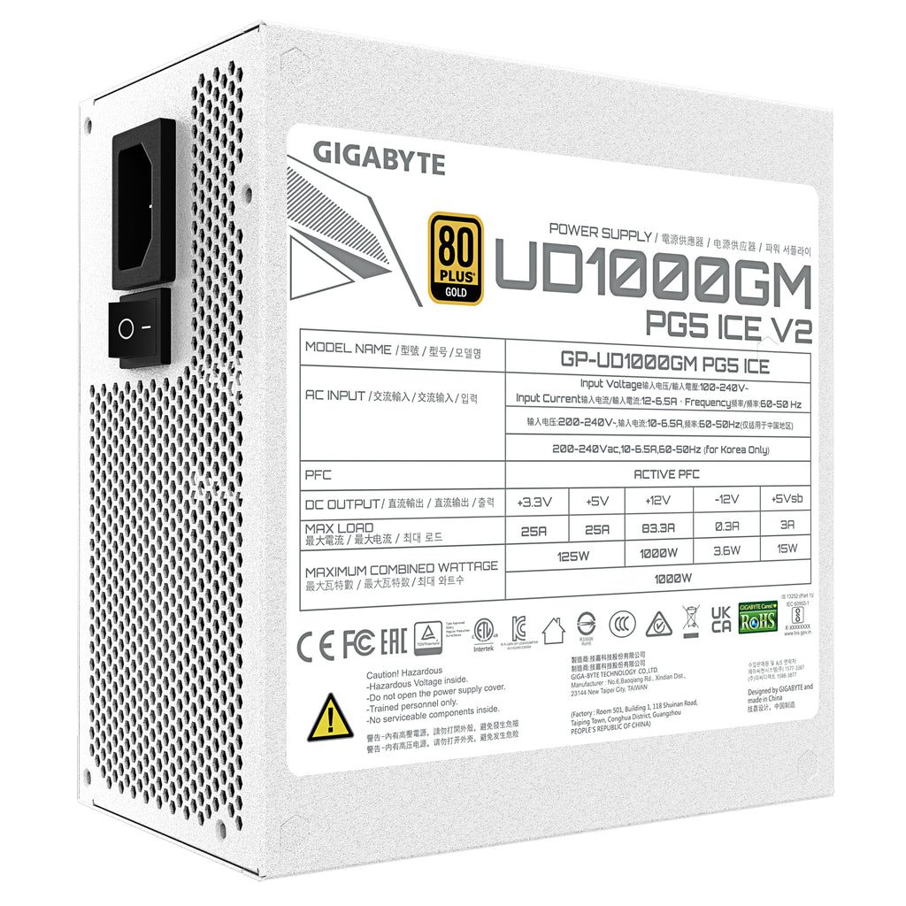 Gigabyte UD1000GM PG5 V2 ICE 1000W - Weiß