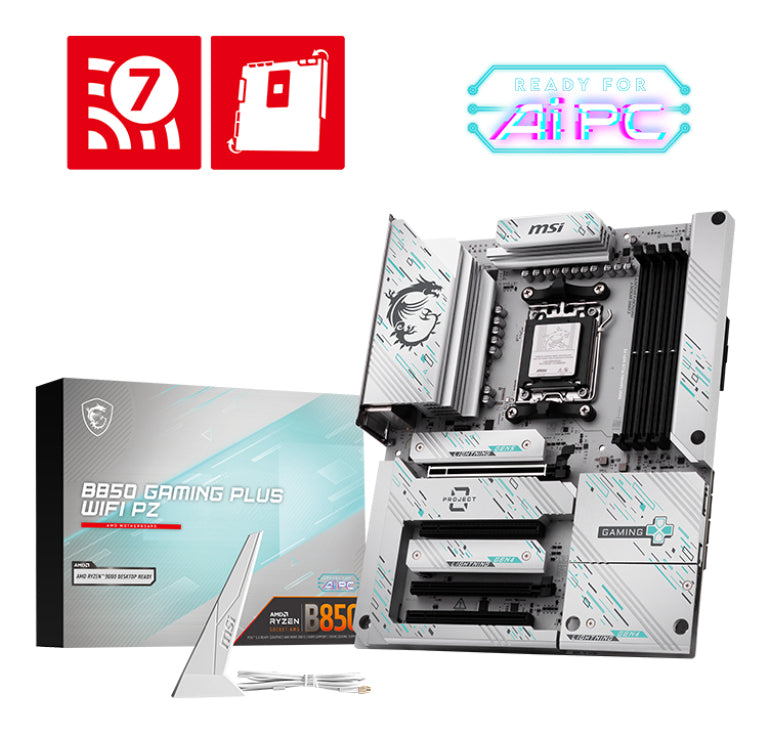 MSI B850 GAMING PLUS WIFI PZ moderkort AMD B850 AM5-sockel ATX