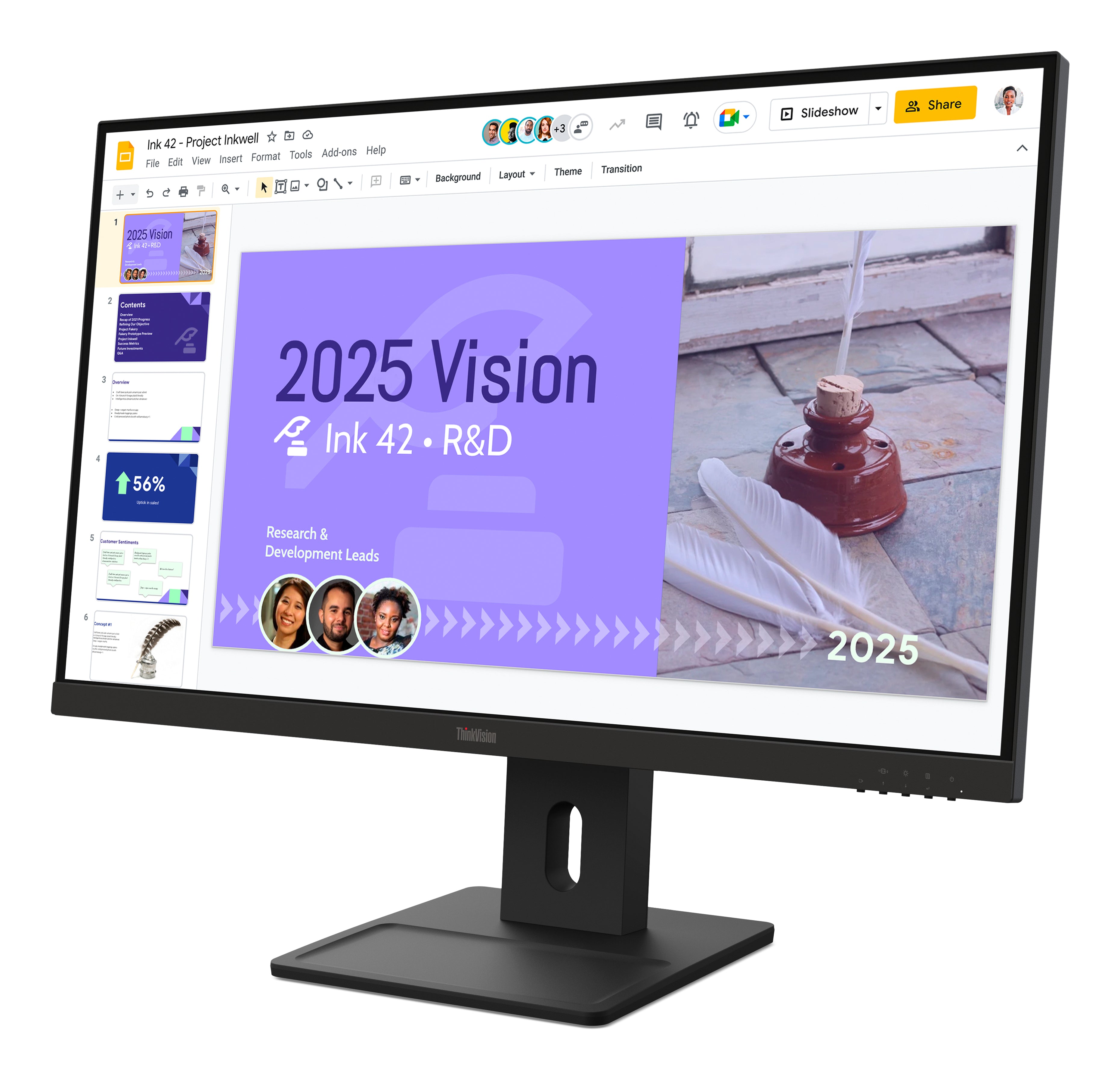 Lenovo ThinkVision E27Q-40 Flachbildschirme 68,6 cm (27") 2560 x 1440 Pixel Quad HD LCD Schwarz