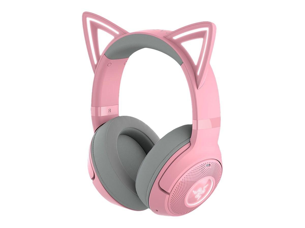Razer Kraken Kitty V2 BT Kabellose Kopfhörer Grau Pink