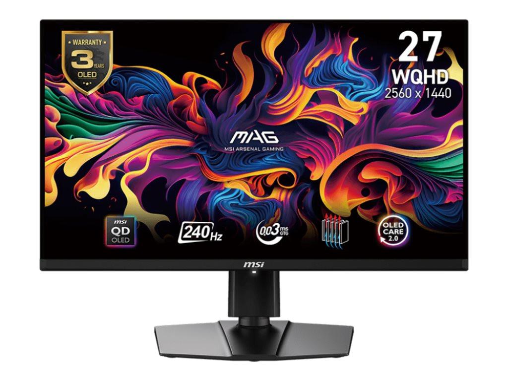 MSI MAG 271QPXDE QD-OLED E2 flat PC monitors 67.3 cm (26.5") 2560 x 1440 pixels Wide Quad HD Black
